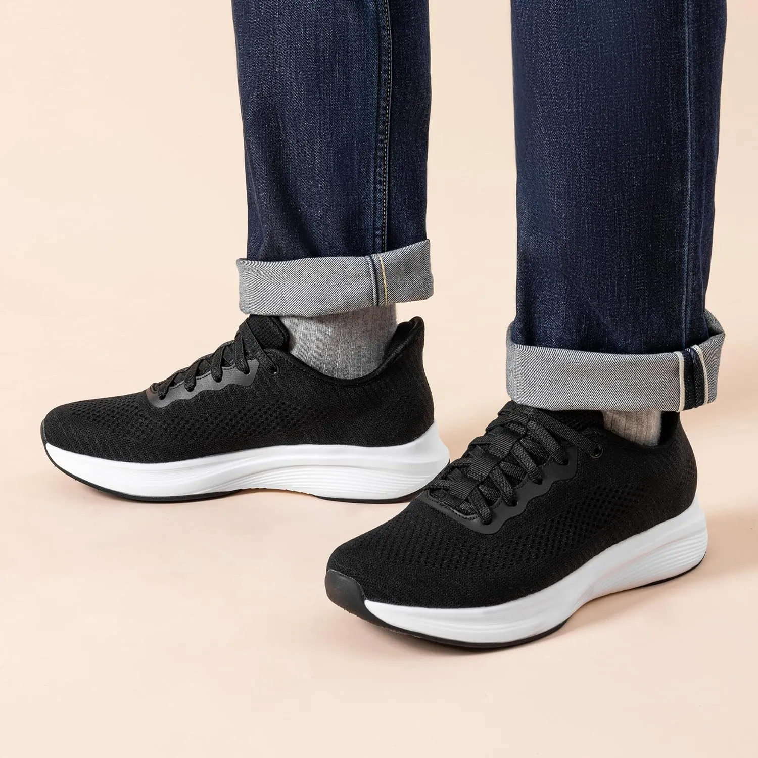Bruno Marc Men's Hands Free Slip-on Walking Shoes Casual Breathable Comfortable Knit Sneaker