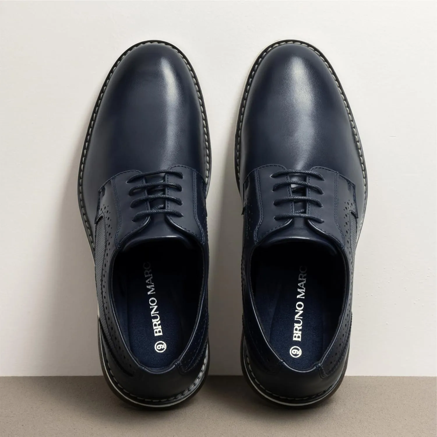 Bruno Marc Men's Plain Toe Oxford Shoes Business Formal Derby Dress Sneakers Crossflex GentEdge