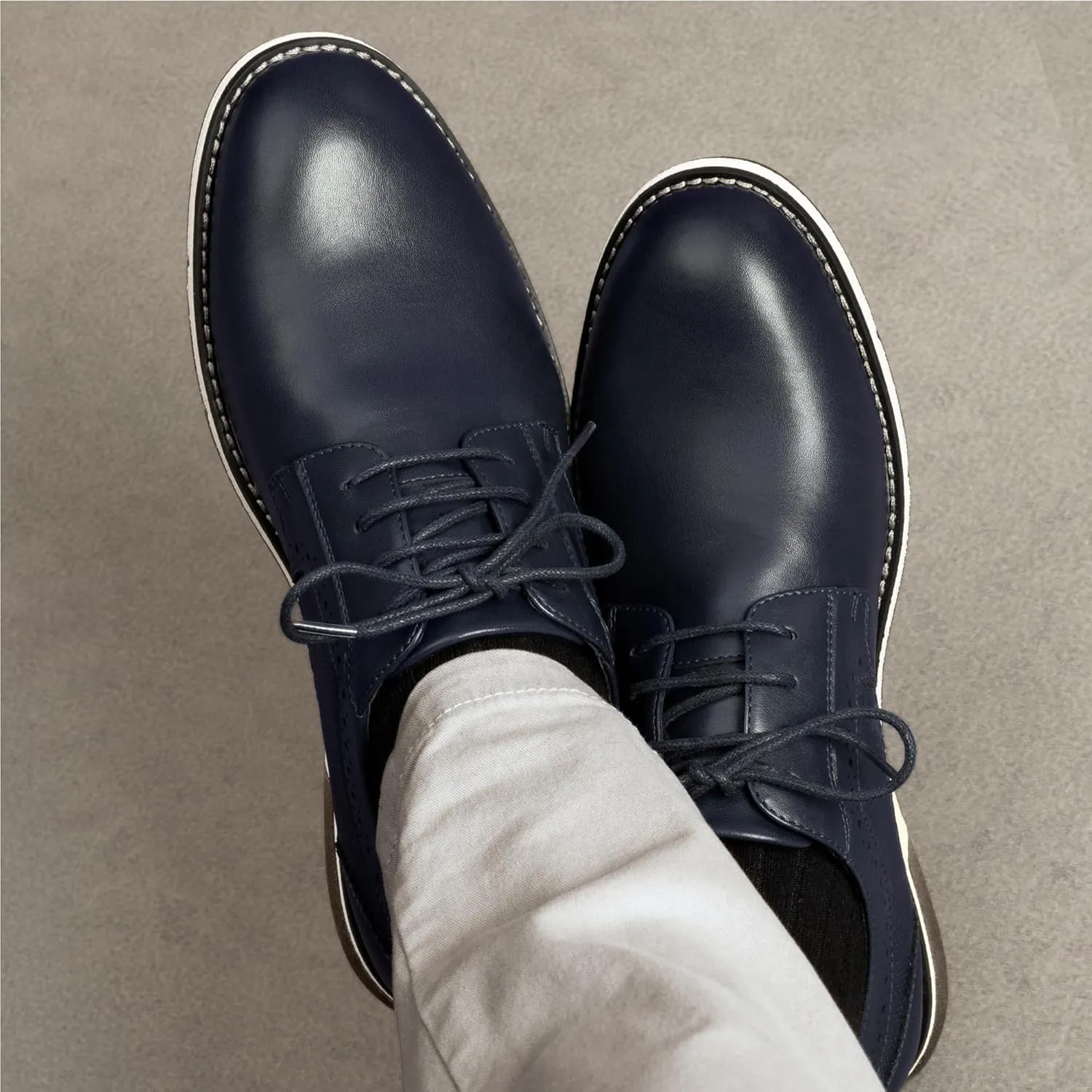 Bruno Marc Men's Plain Toe Oxford Shoes Business Formal Derby Dress Sneakers Crossflex GentEdge