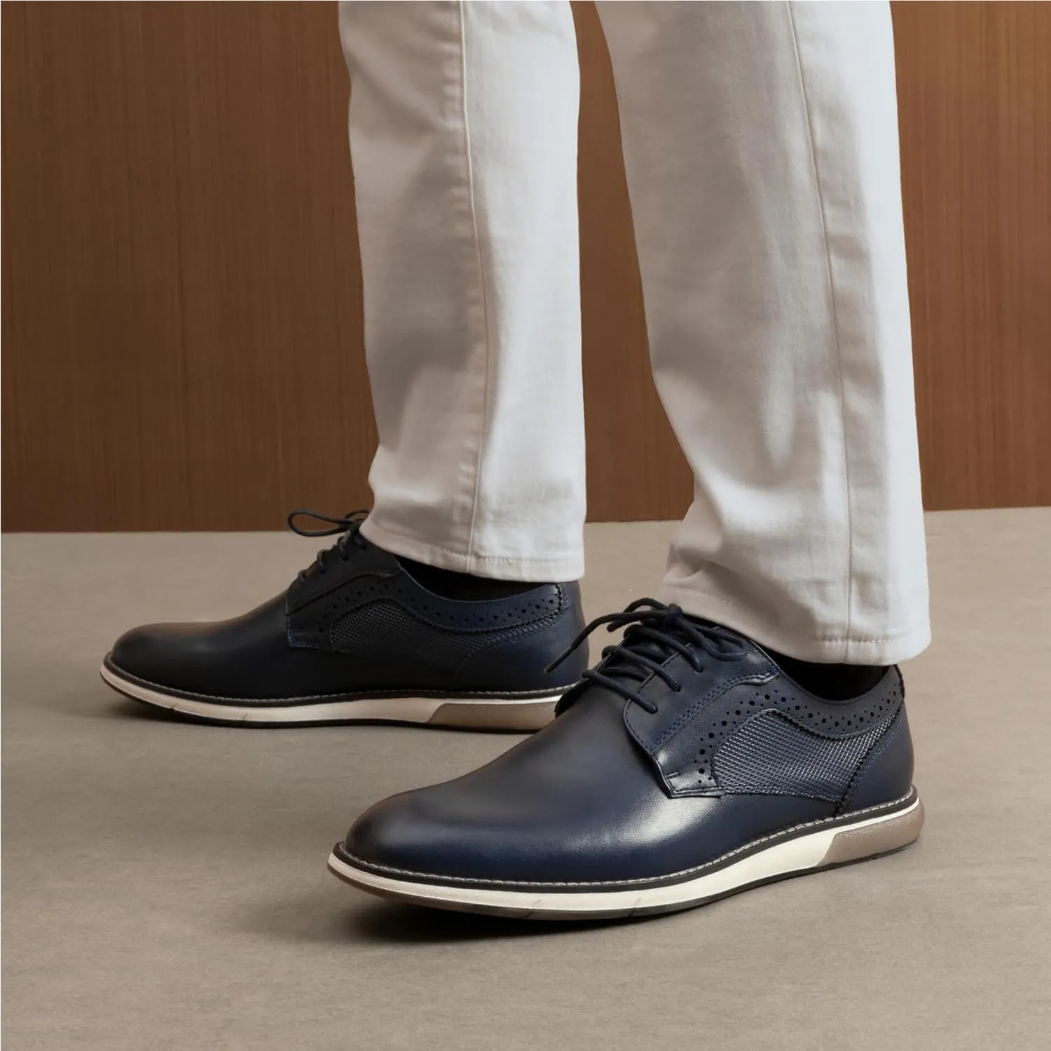 Bruno Marc Men's Plain Toe Oxford Shoes Business Formal Derby Dress Sneakers Crossflex GentEdge