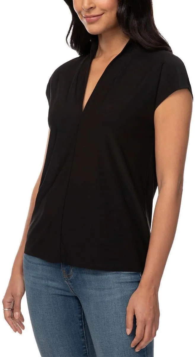 Buffalo David Bitton Ladies' V-Neck Comfort Fit Cap Sleeves Blouse