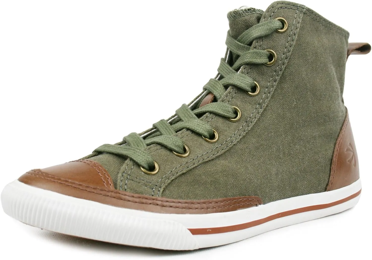 Burnetie Women's High Top Vintage Sneaker with Optional Side Zipper Closure