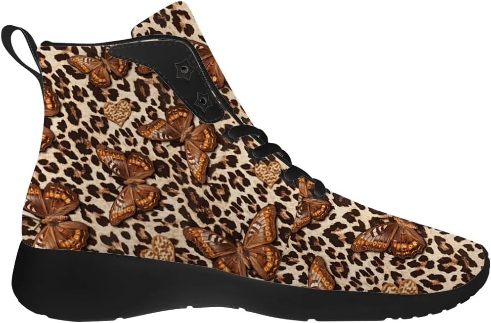 Butterfly Shoes for Women High Top Sneakers Running Waking Shoes Gifts for Mom Girlfriend