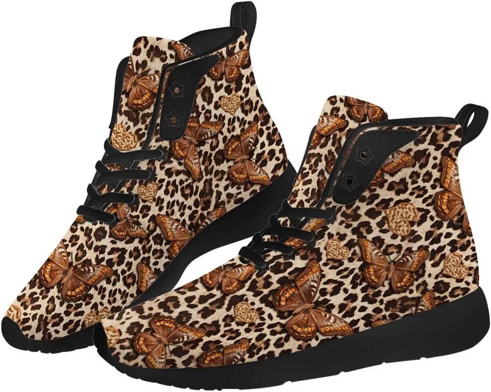 Butterfly Shoes for Women High Top Sneakers Running Waking Shoes Gifts for Mom Girlfriend