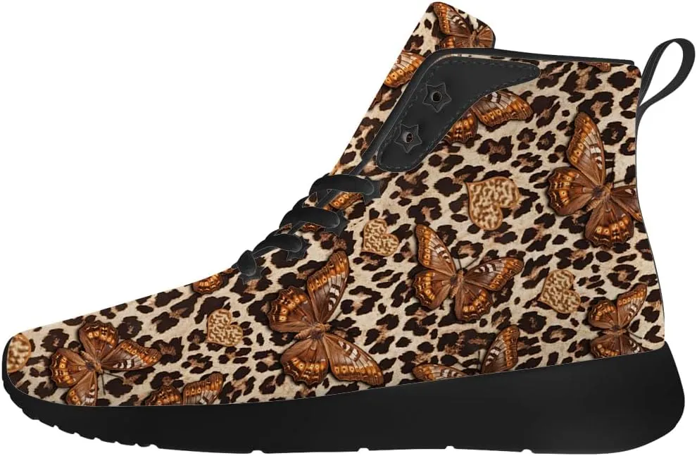 Butterfly Shoes for Women High Top Sneakers Running Waking Shoes Gifts for Mom Girlfriend