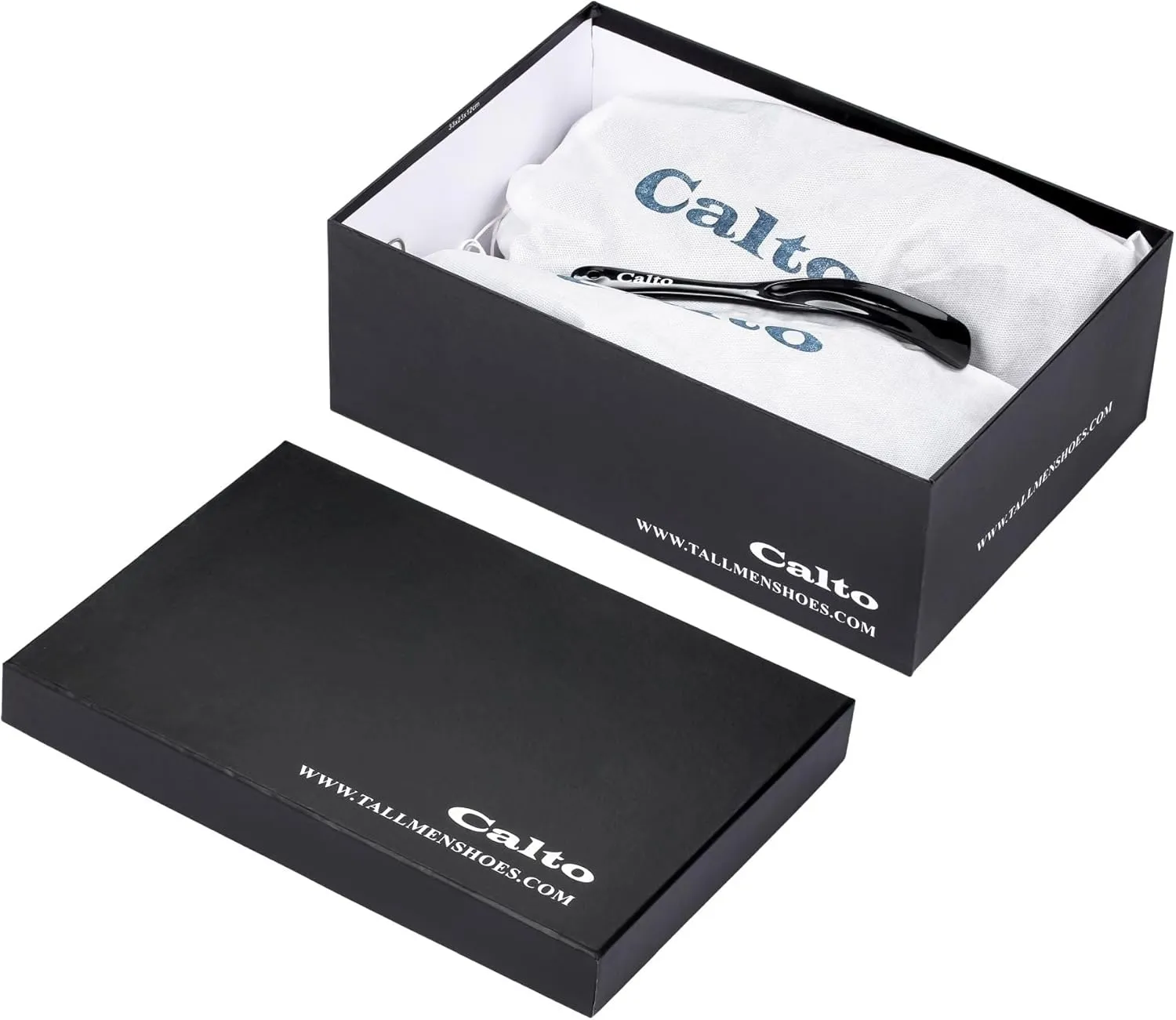 CALTO Men's Invisible Height Increasing Elevator Shoes - Black Patent Leather Lace-up Formal Dress Oxfords - 3 Inches Taller - Y3270- Size 9 D(M) US