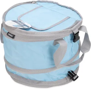 Camco Pop-Up Cooler | Lightweight, Waterproof and Insulated Pops Open for Use and Collapses Flat for Storage | Ideal for The Beach, Pool, Camping, Tailgating and Travel | Blue (51995)