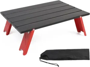 Camp Table Outdoor Folding Table Portable Beach Camping Picnic Table with Carry Bag Lightweight Mini Foldable BBQ Picnic Desk Computer Desk