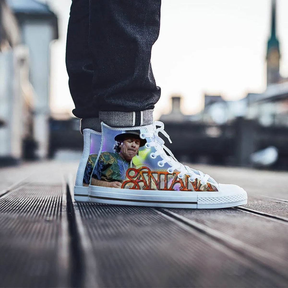 carlos santana mens high top sneakers high top