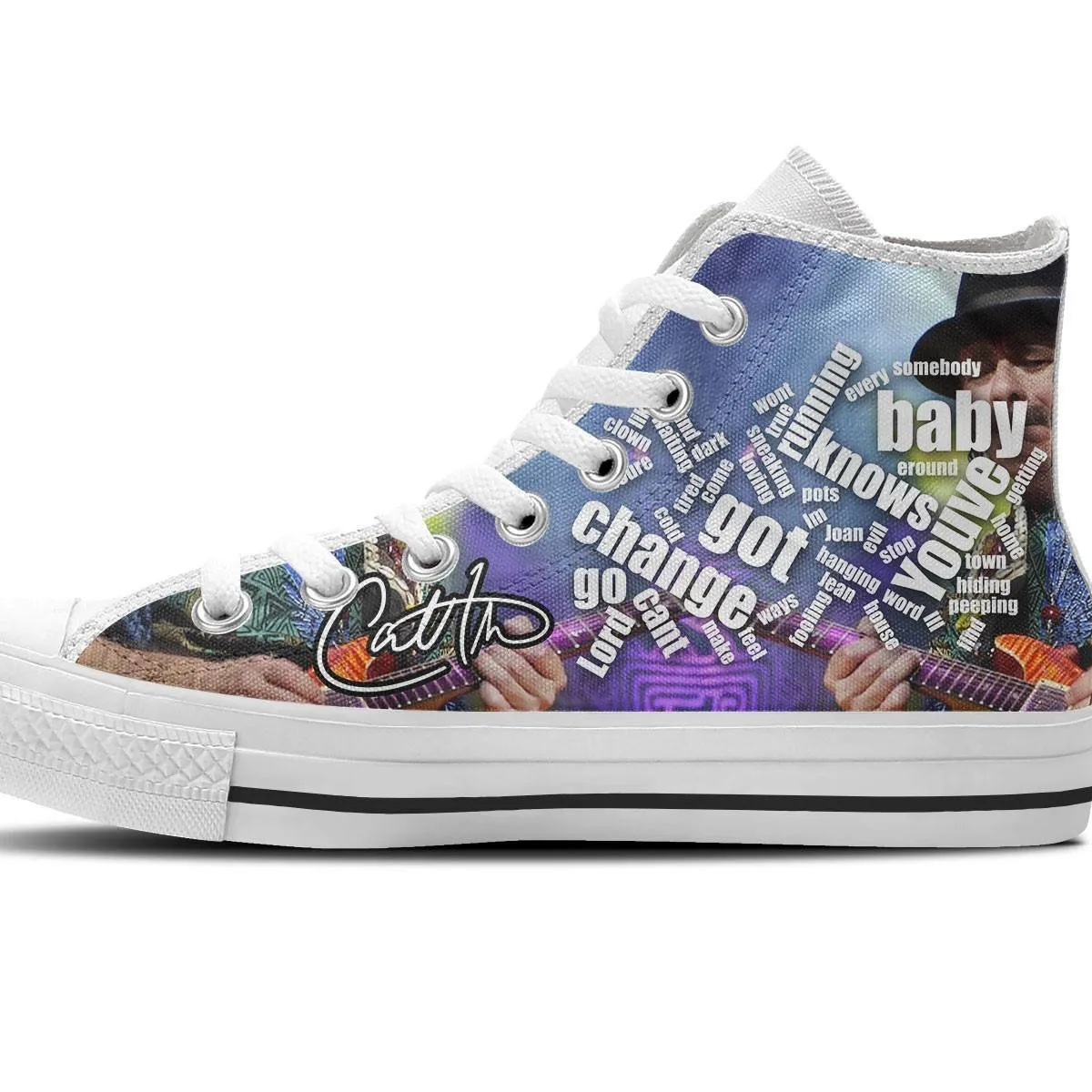 carlos santana mens high top sneakers high top