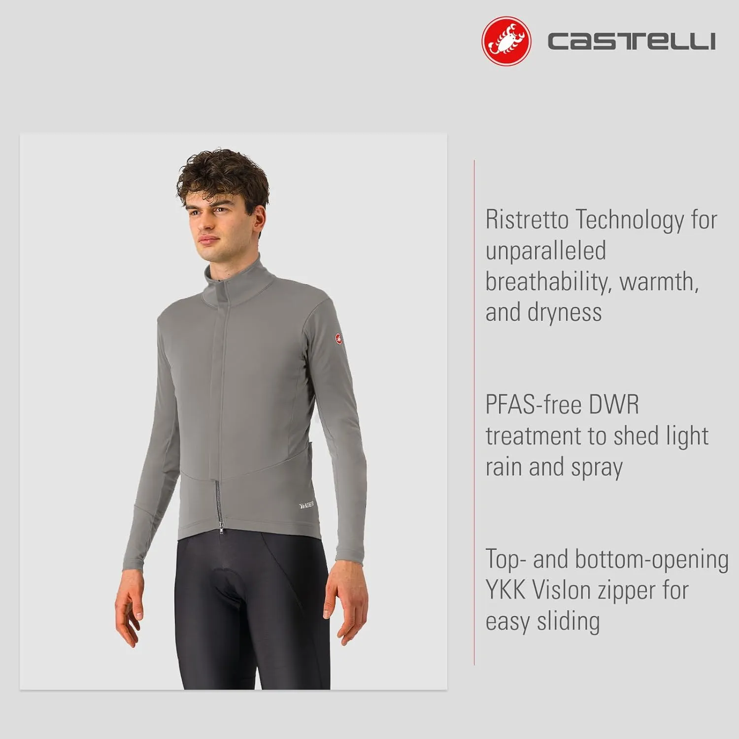 CASTELLI Men’s Perfetto Air Jacket, Wind & Waterproof, Breathable Jacket for Road Cycling & Gravel Biking