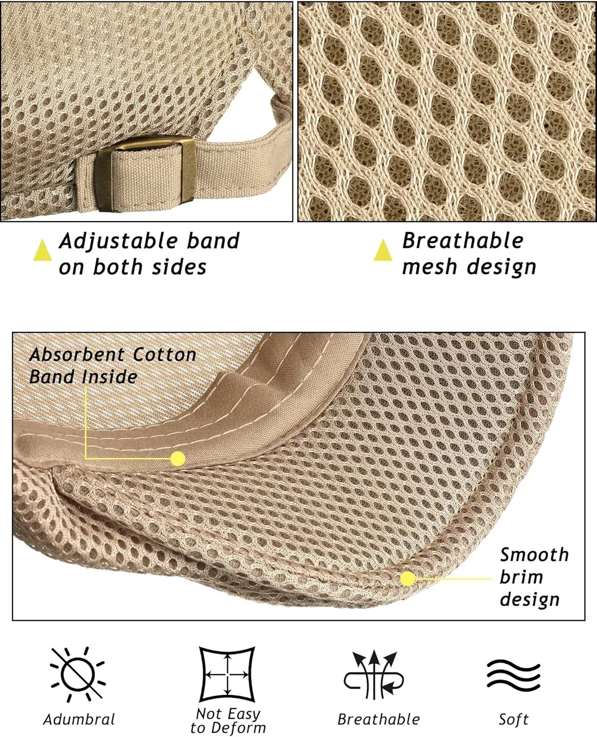 Chuarry 8 Pack Men's Mesh Flat Cap Breathable Summer Newsboy Hat Cabbie Driving Hats for Men