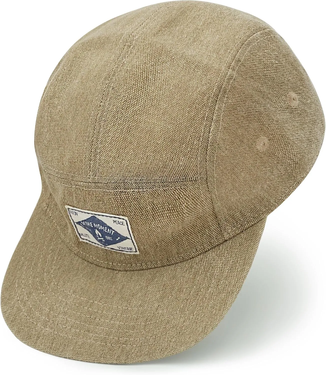 CLAPE Snapback 5 Panel Hat for Men Women Washed Cotton Flat Bill Baseball Cap Strapback Hip Hop Biker Board Cap