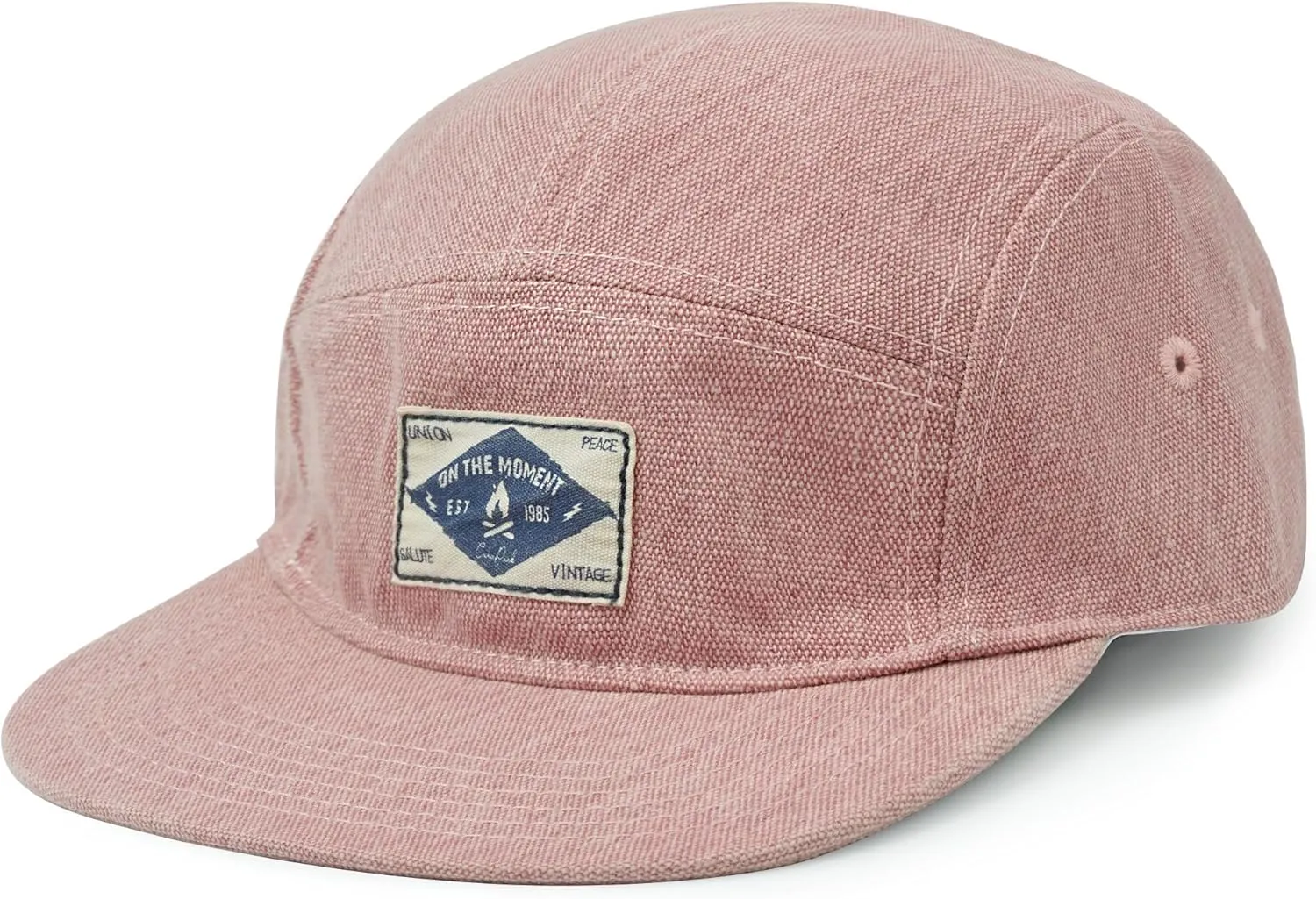 CLAPE Snapback 5 Panel Hat for Men Women Washed Cotton Flat Bill Baseball Cap Strapback Hip Hop Biker Board Cap