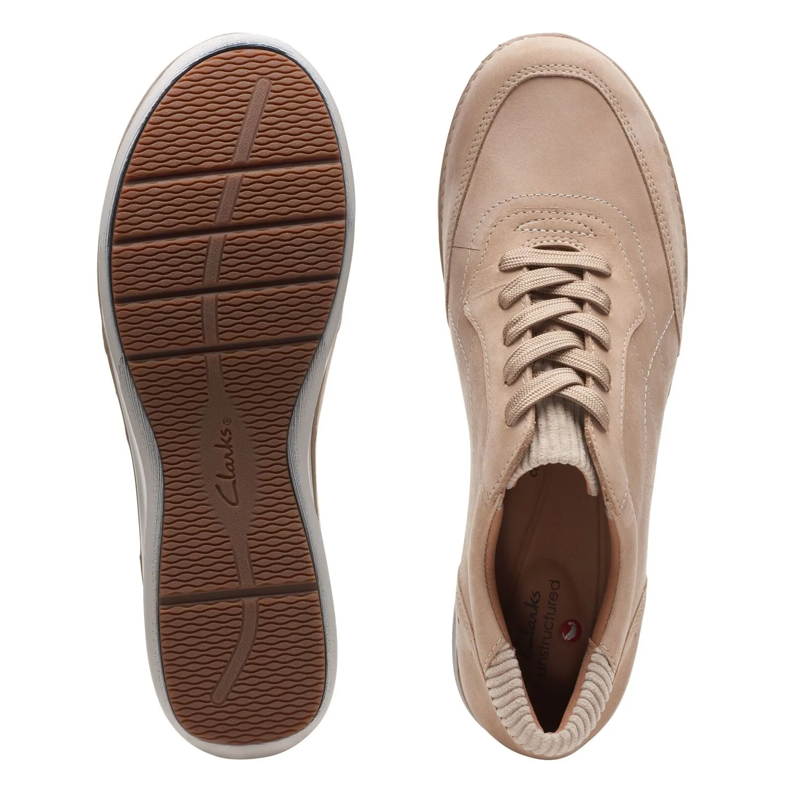 Clarks Women's Appley Tie Sand Nubuck