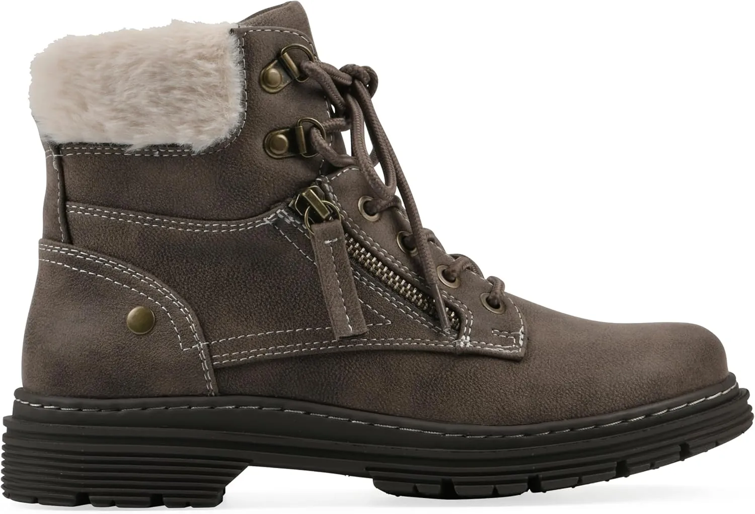 CLIFFS BY WHITE MOUNTAIN Women's Powell Cushioned Lace-Up City Hiker Ankle Bootie