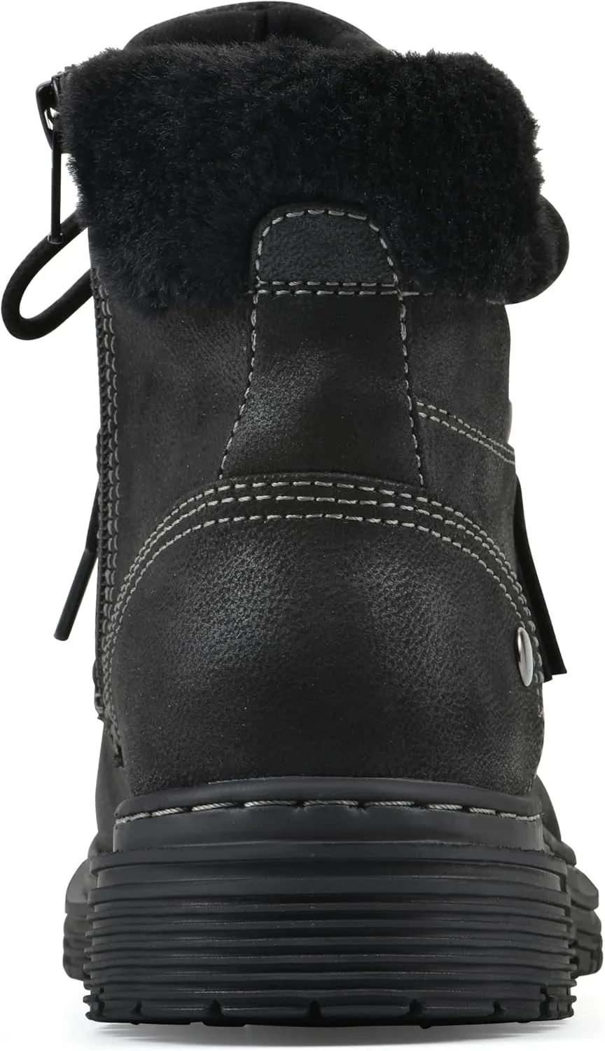 CLIFFS BY WHITE MOUNTAIN Women's Powell Cushioned Lace-Up City Hiker Ankle Bootie