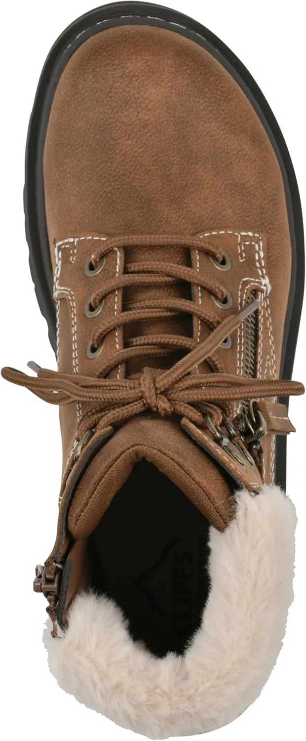 CLIFFS BY WHITE MOUNTAIN Women's Powell Cushioned Lace-Up City Hiker Ankle Bootie
