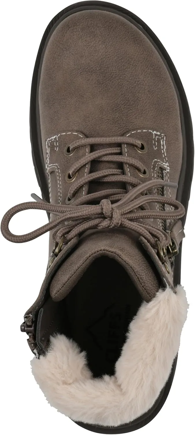 CLIFFS BY WHITE MOUNTAIN Women's Powell Cushioned Lace-Up City Hiker Ankle Bootie