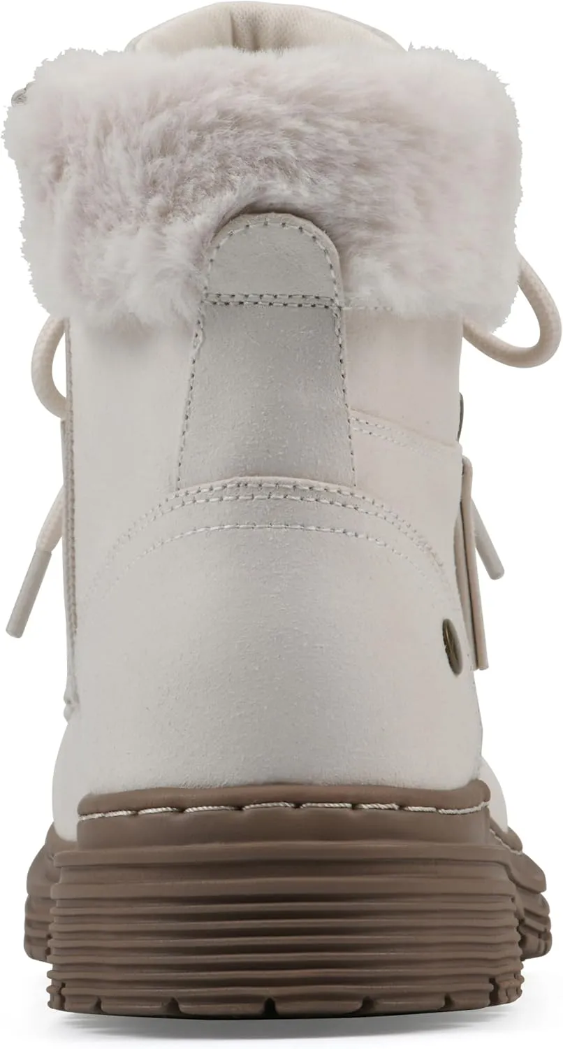 CLIFFS BY WHITE MOUNTAIN Women's Powell Cushioned Lace-Up City Hiker Ankle Bootie