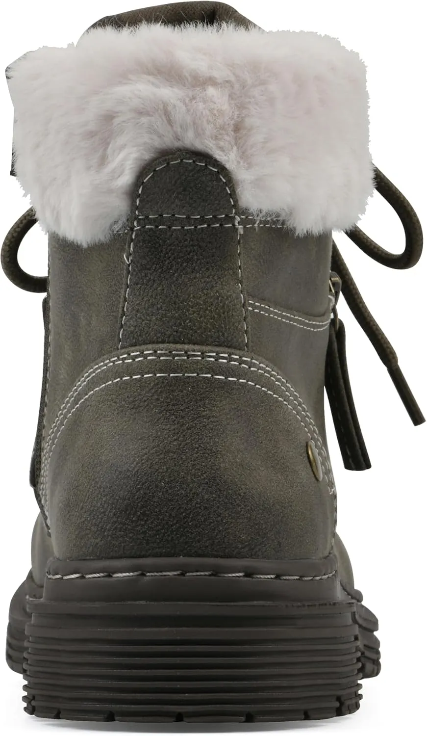 CLIFFS BY WHITE MOUNTAIN Women's Powell Cushioned Lace-Up City Hiker Ankle Bootie