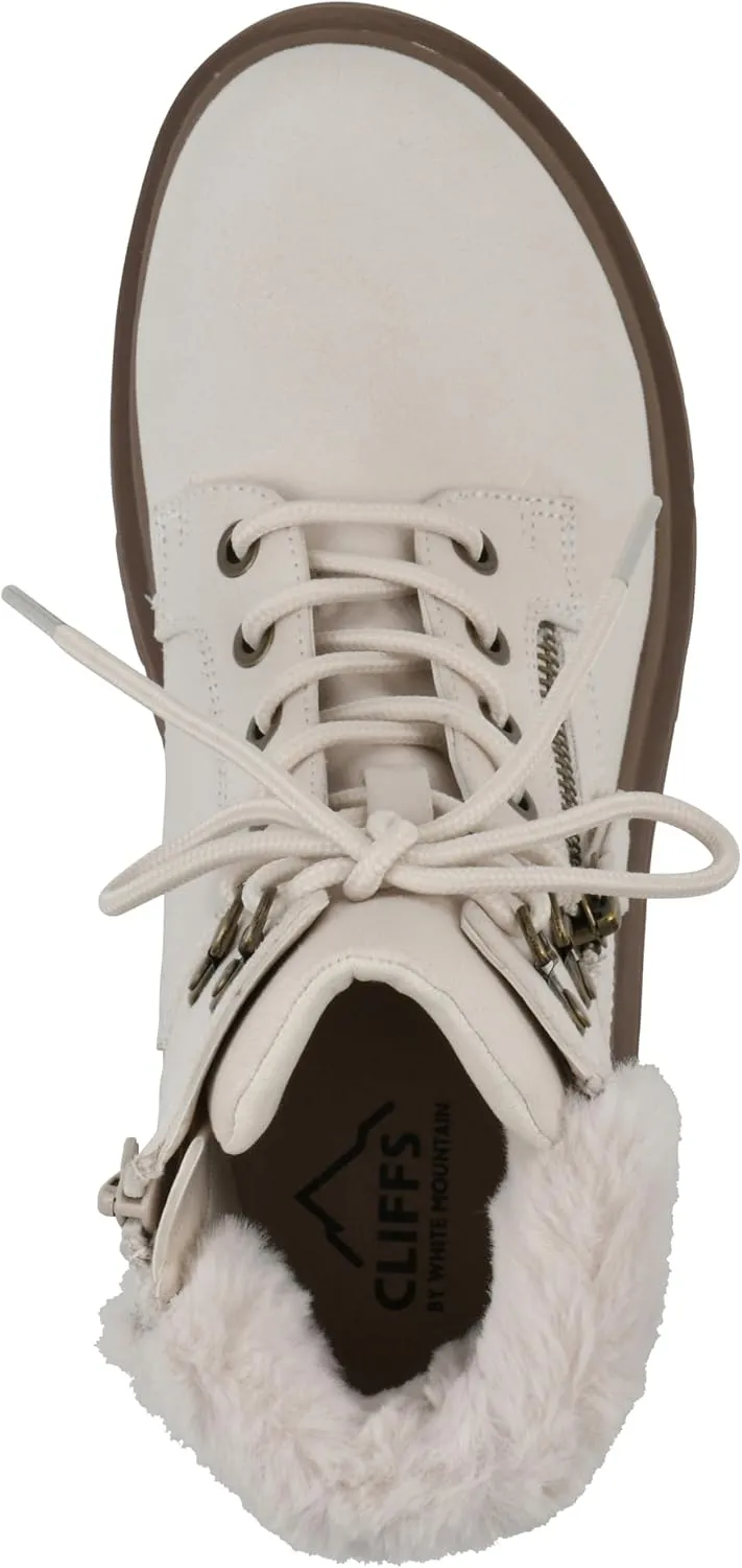 CLIFFS BY WHITE MOUNTAIN Women's Powell Cushioned Lace-Up City Hiker Ankle Bootie
