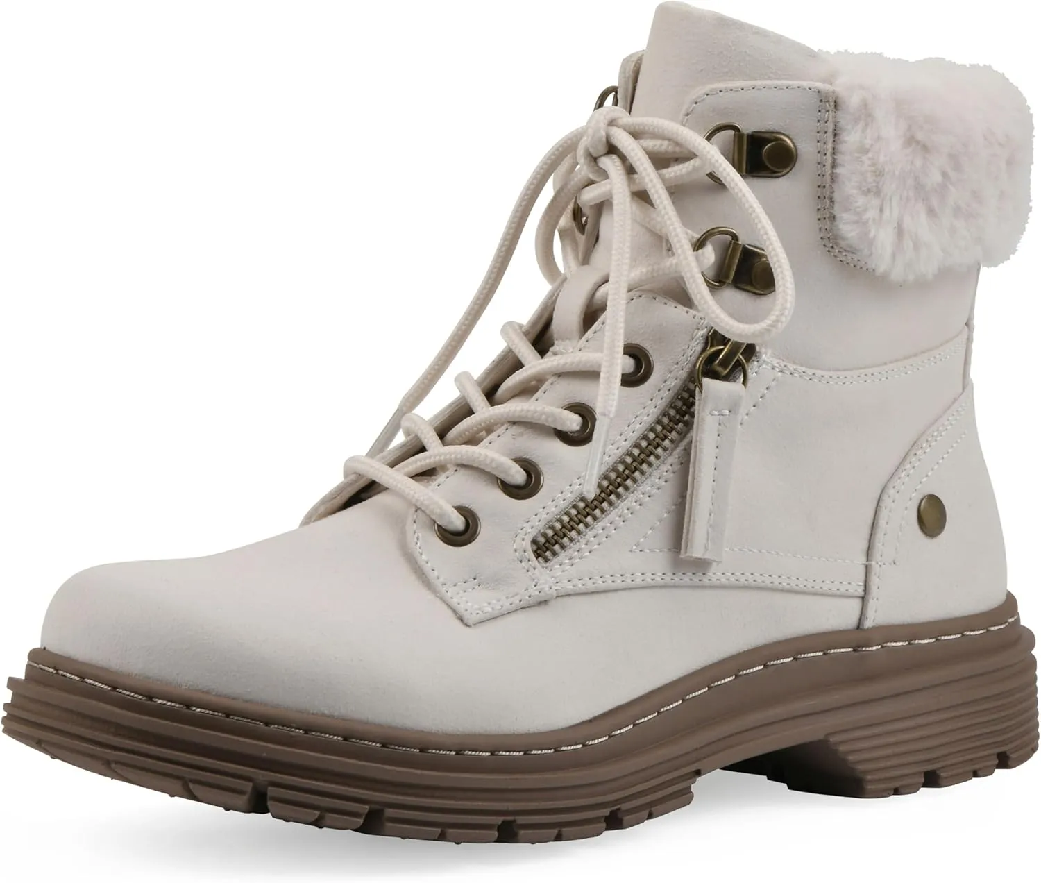 CLIFFS BY WHITE MOUNTAIN Women's Powell Cushioned Lace-Up City Hiker Ankle Bootie