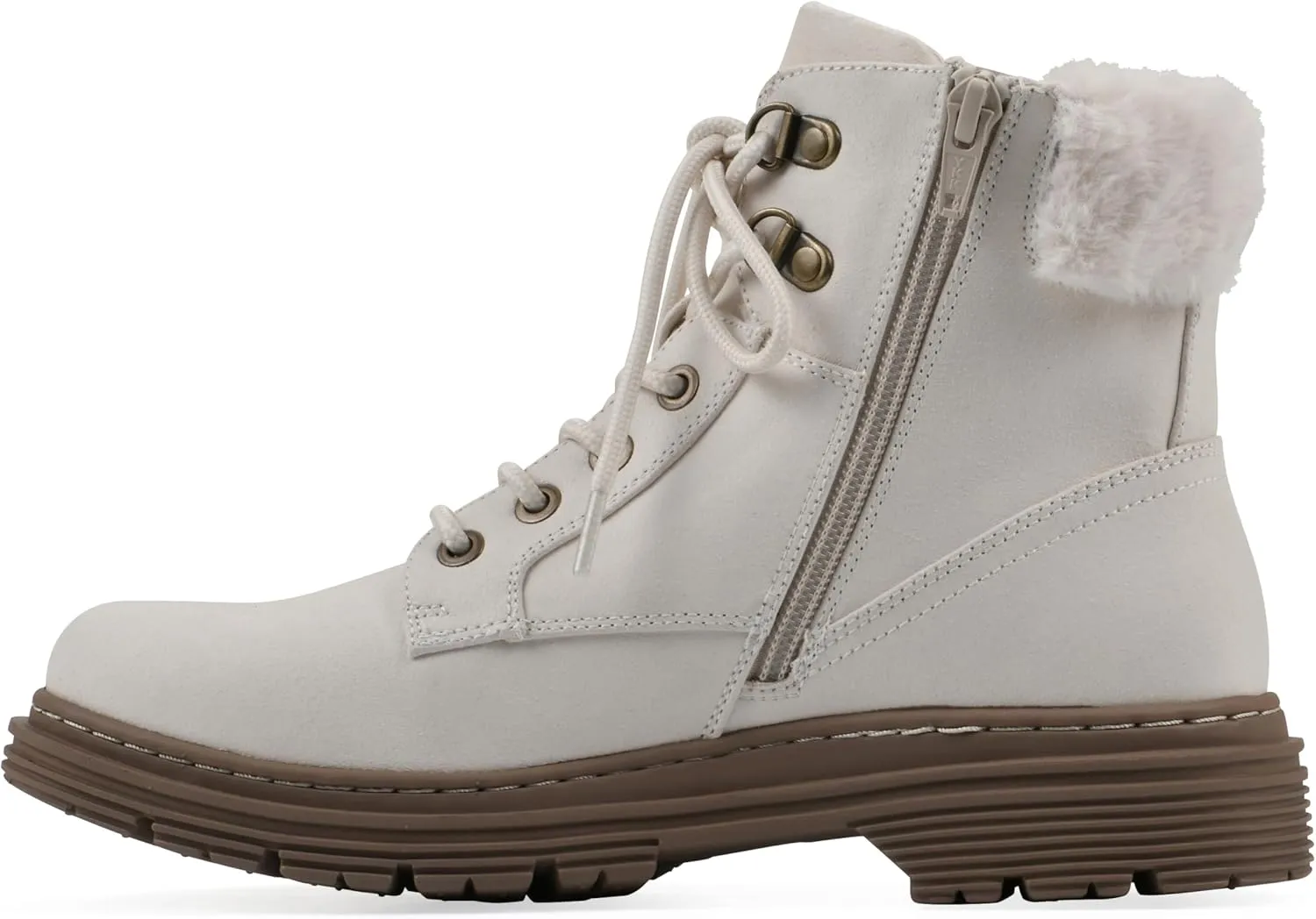 CLIFFS BY WHITE MOUNTAIN Women's Powell Cushioned Lace-Up City Hiker Ankle Bootie