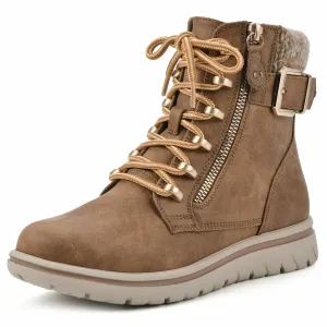 CLIFFS BY WHITE MOUNTAIN Women's Shoes Hearten City Hiker Boot, Tan/Fabric, 8 M - Very Good