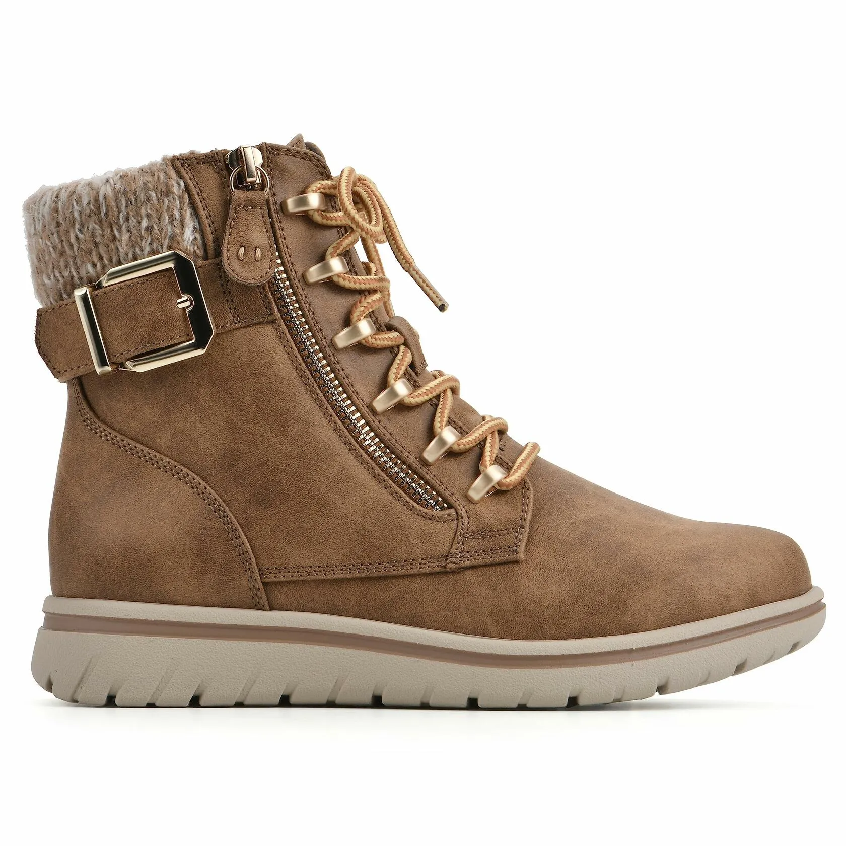 CLIFFS BY WHITE MOUNTAIN Women's Shoes Hearten City Hiker Boot, Tan/Fabric, 8 M - Very Good