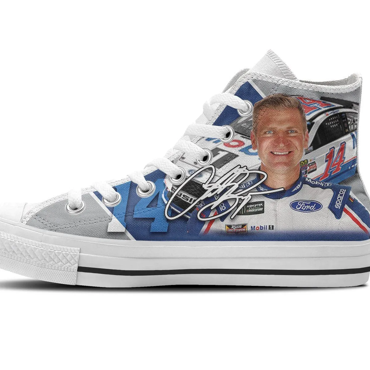 clint bowyer ladies high top sneakers