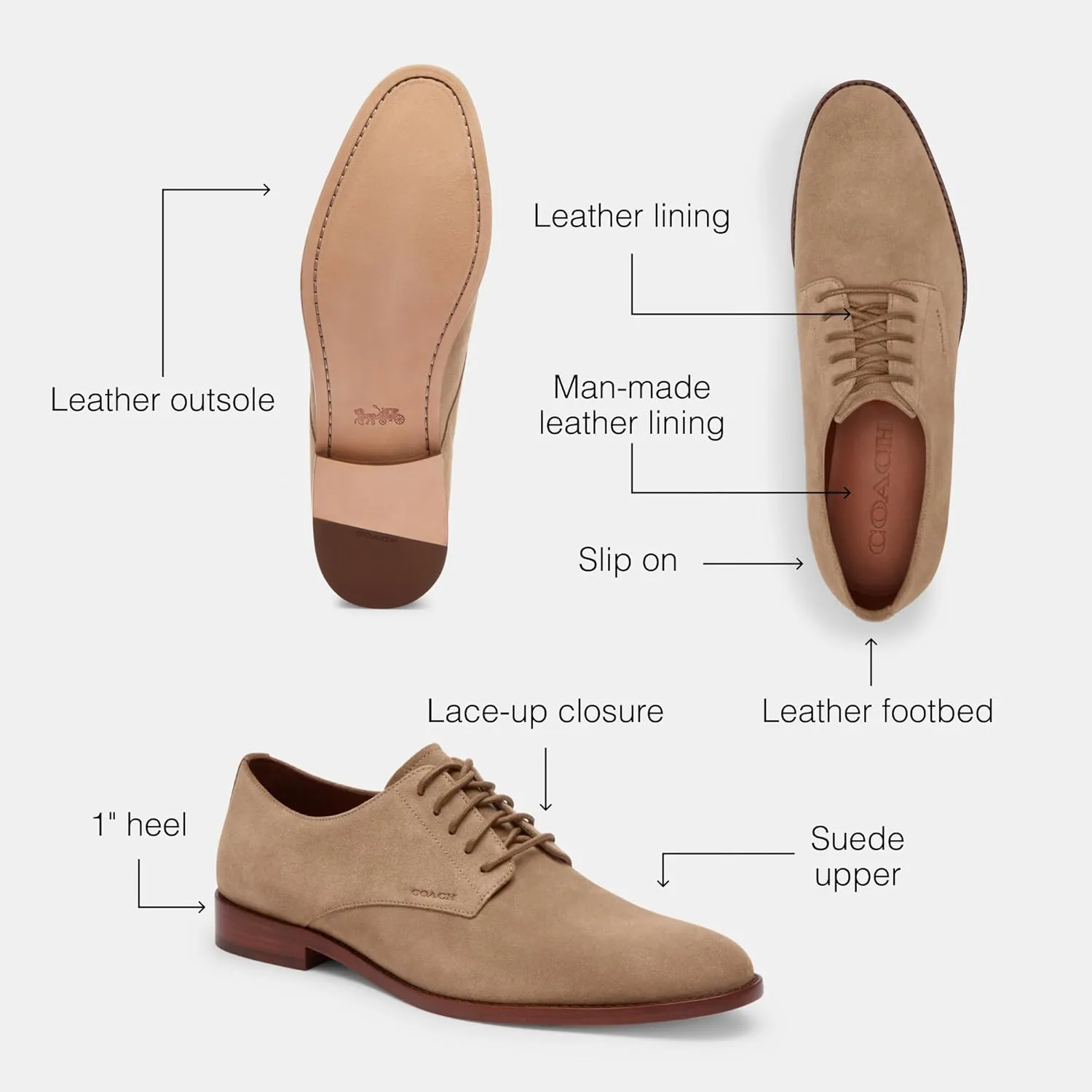 Coach Men's Davi Suede Derby