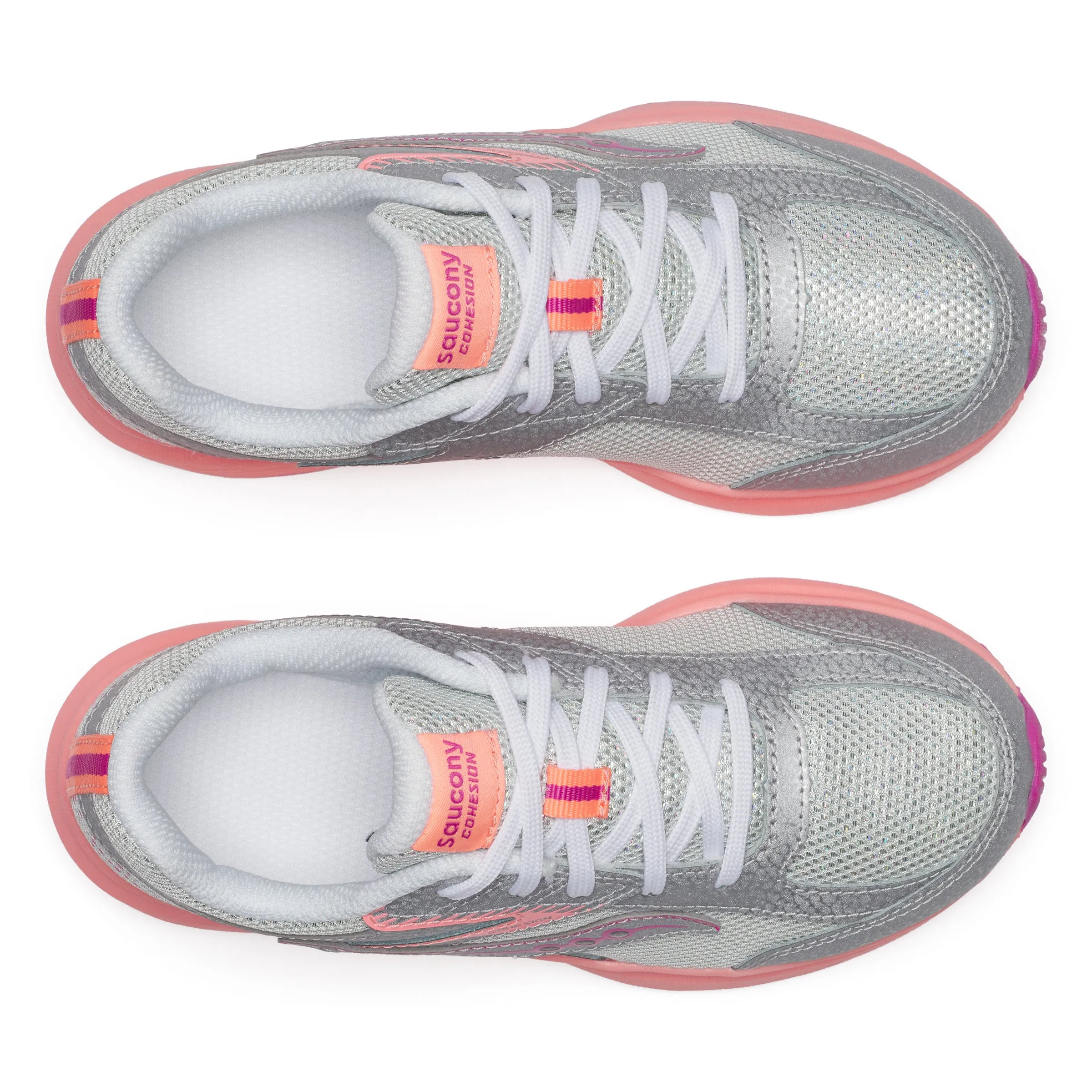 Cohesion Kdz Sneaker - Big Kid Silver/Coral