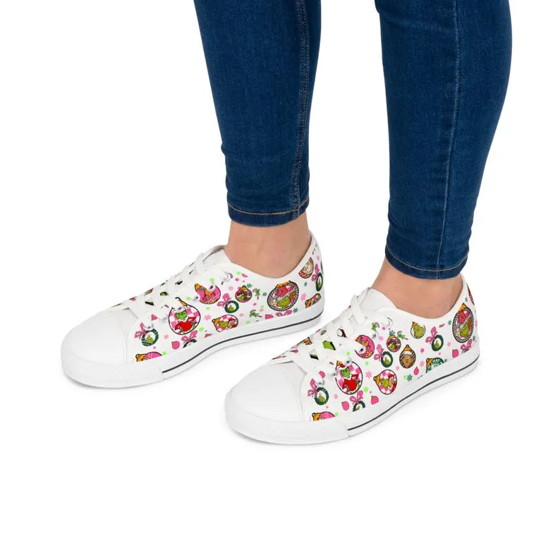 Colorful Women's Low Top Sneaker The Grinch Christmas Sneaker