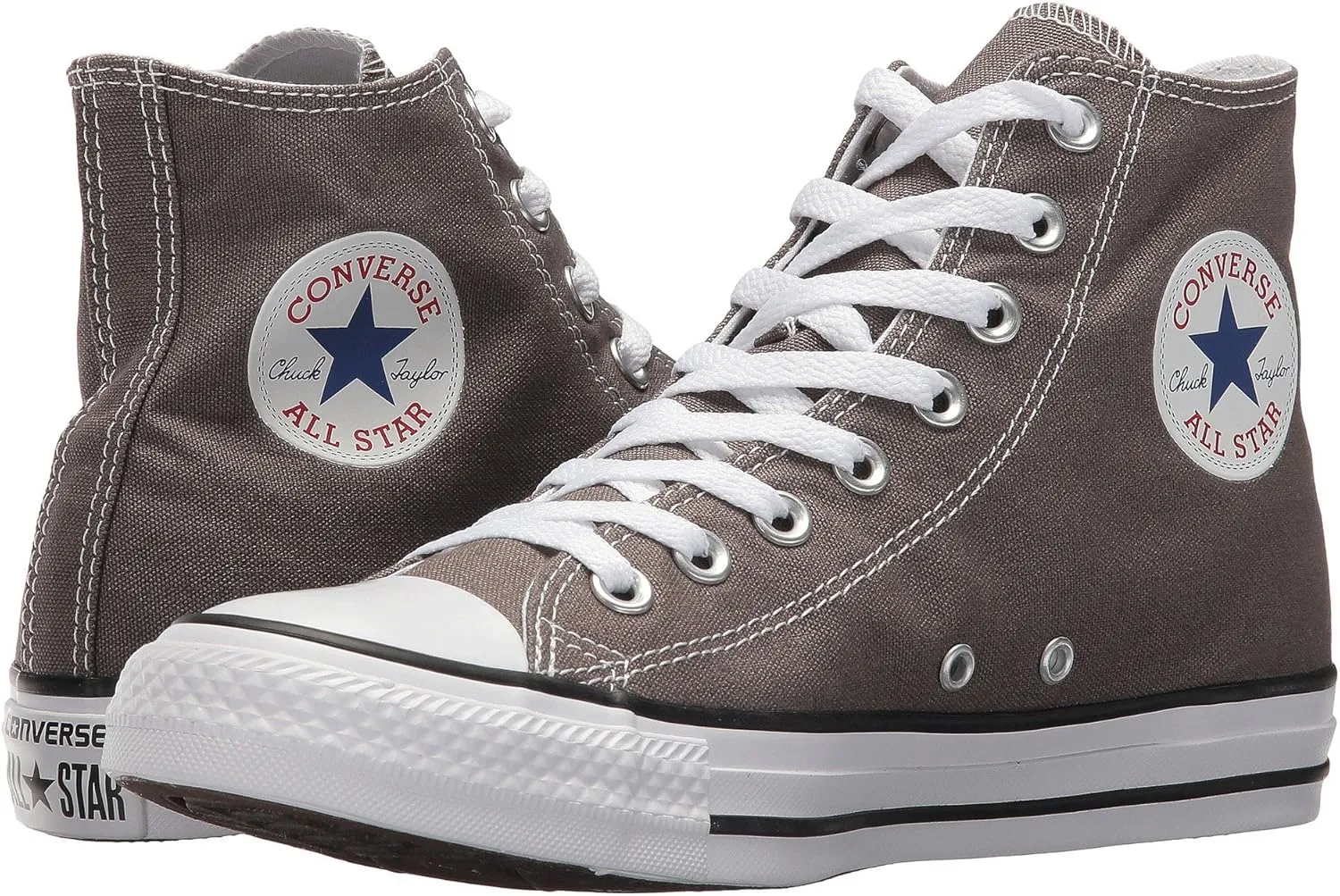 Converse Chuck Taylor All Star Canvas High Top Sneaker (6.5 Women/4.5 Men, Charcoal)