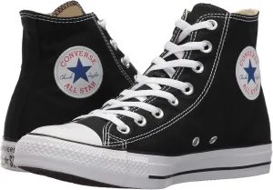 Converse Chuck Taylor All Star High Top Sneaker, Black (White Sole), Size 6