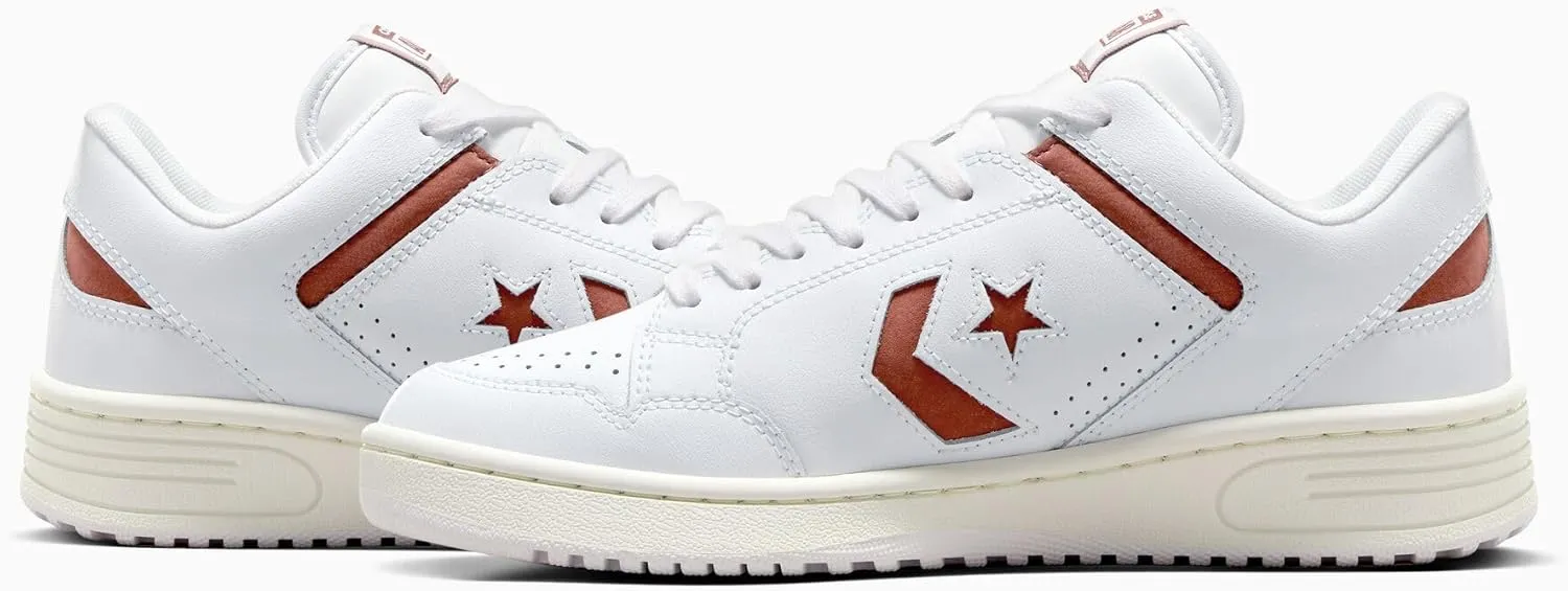 Converse Weapon Leather Unisex Low Top Sneaker (A11573C, in A Nutshell Brown/White)