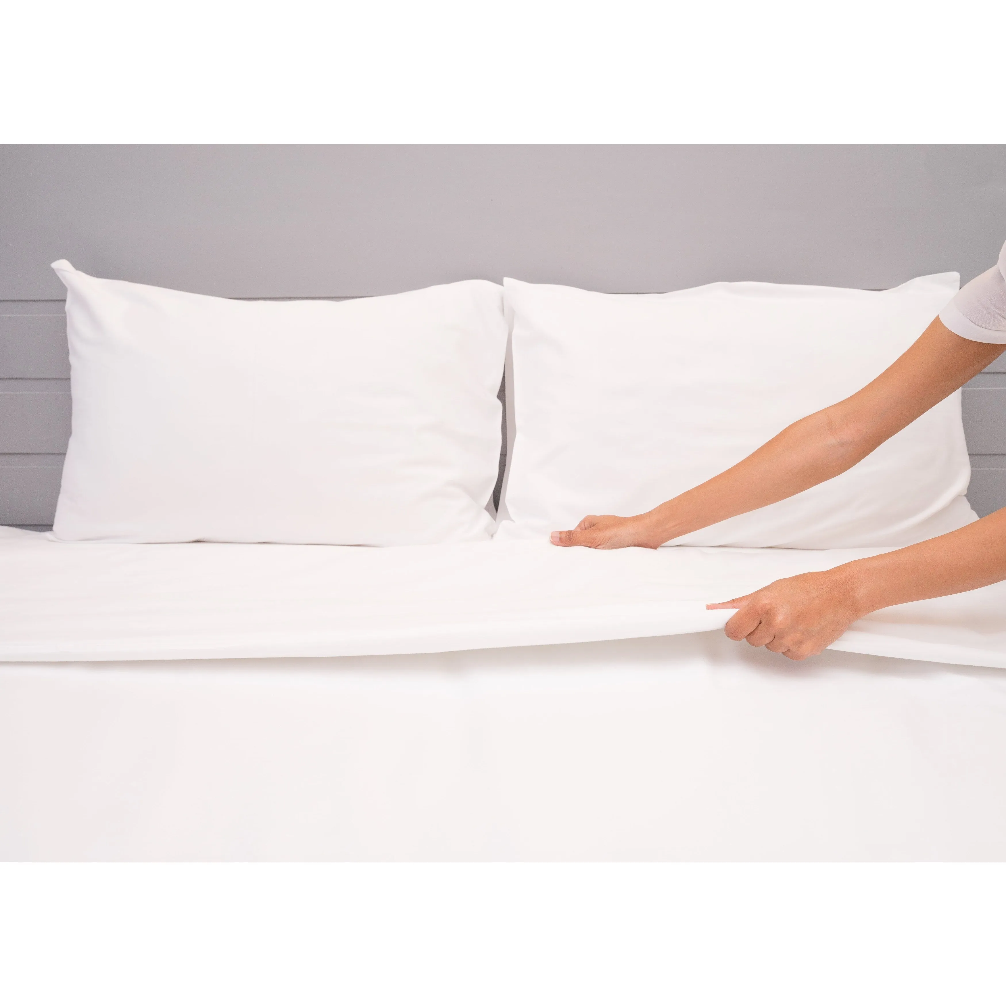 Cotton Tencel Sheet Set White - Soft & Breathable - 300 Thread Count
