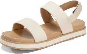 Coutgo Womens Flat Sandals Comfortable Arch Support Adjustable Double Strap Lightweight Summer Platform Sandals