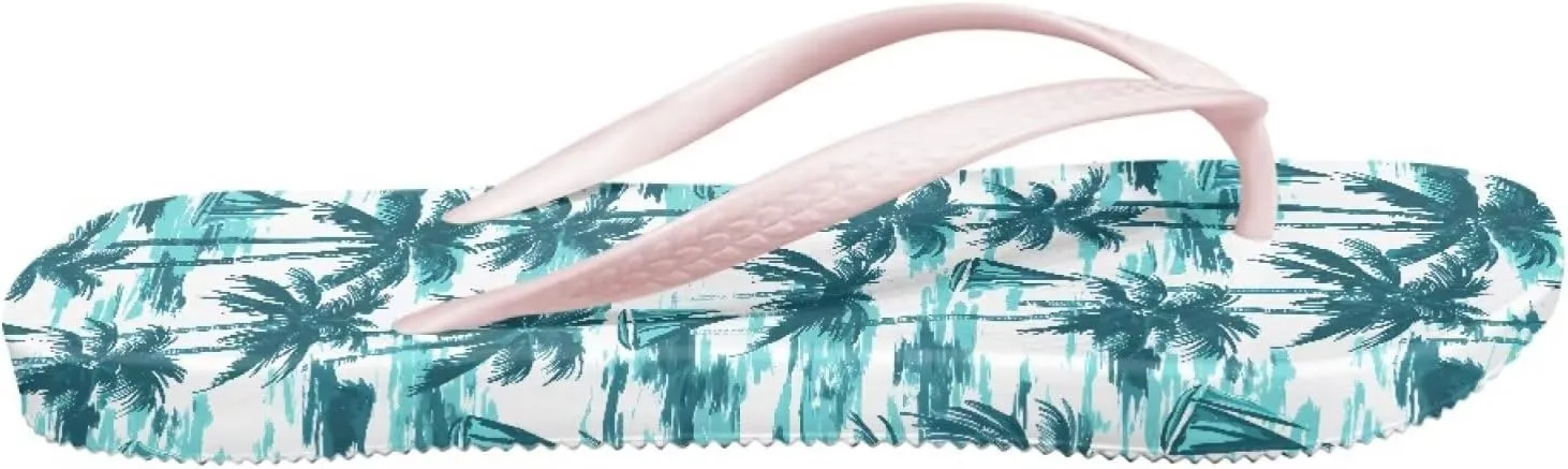 Creative Plant Print Flip Flops for Women Fit Comfort Flat Shower Sandals Lightweight Casual Ladies Slippers Beach Vacation Essentials