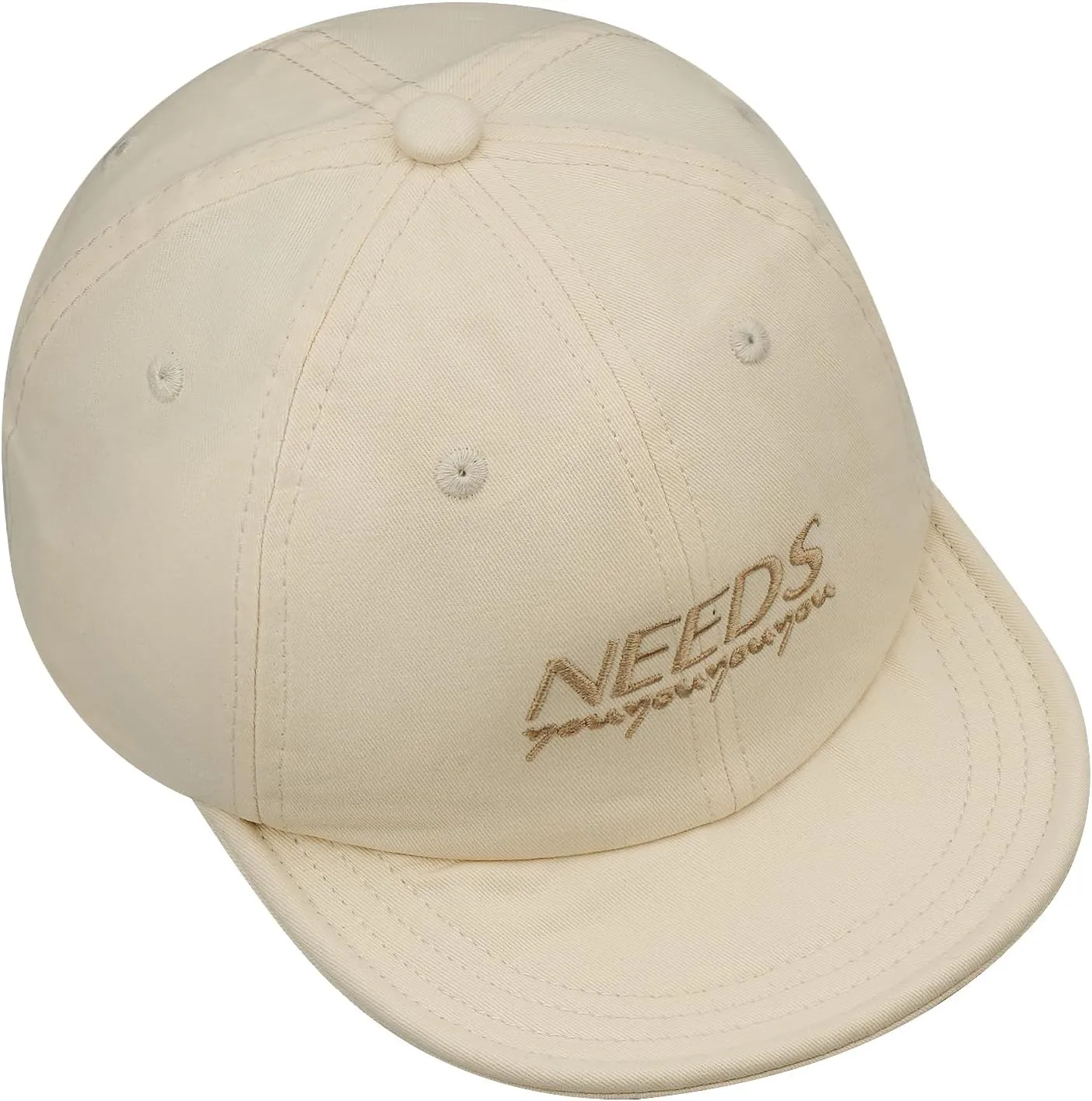 Croogo Short Brim Baseball Cap Low Profile Casual Flat Brimmed Lightweight Hats Cotton Outdoor Adjustable Caps Sun Hat