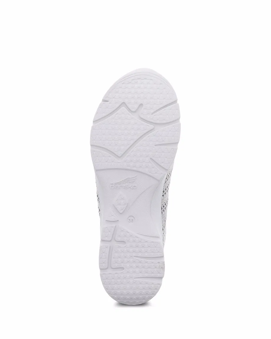 Dansko Ivory Adrianne Washed Knit Comfort Casual Lace-Up Sneaker 4455-611861