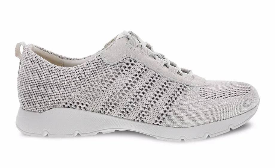 Dansko Ivory Adrianne Washed Knit Comfort Casual Lace-Up Sneaker 4455-611861