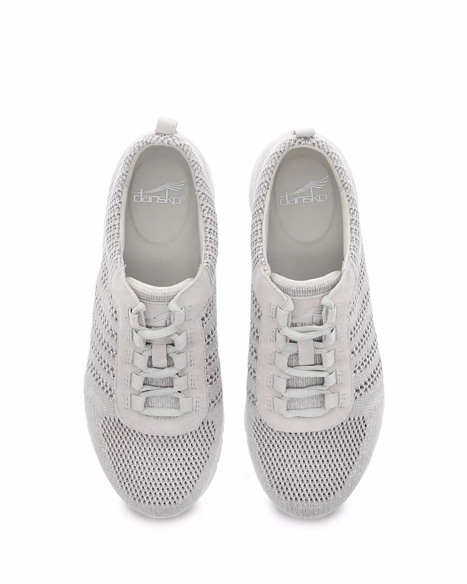 Dansko Ivory Adrianne Washed Knit Comfort Casual Lace-Up Sneaker 4455-611861