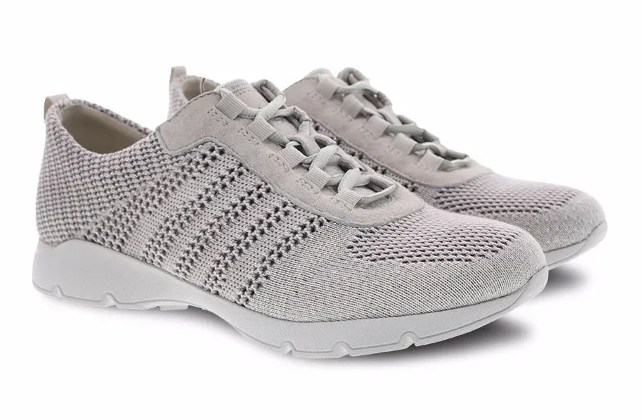 Dansko Ivory Adrianne Washed Knit Comfort Casual Lace-Up Sneaker 4455-611861