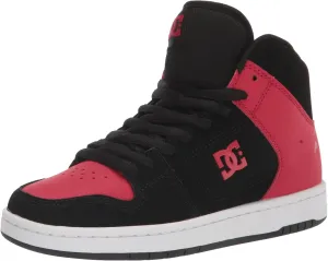 DC Men's Manteca 4 Hi High Top Casual Skate Shoe Sneaker, Black/RED, 3.5