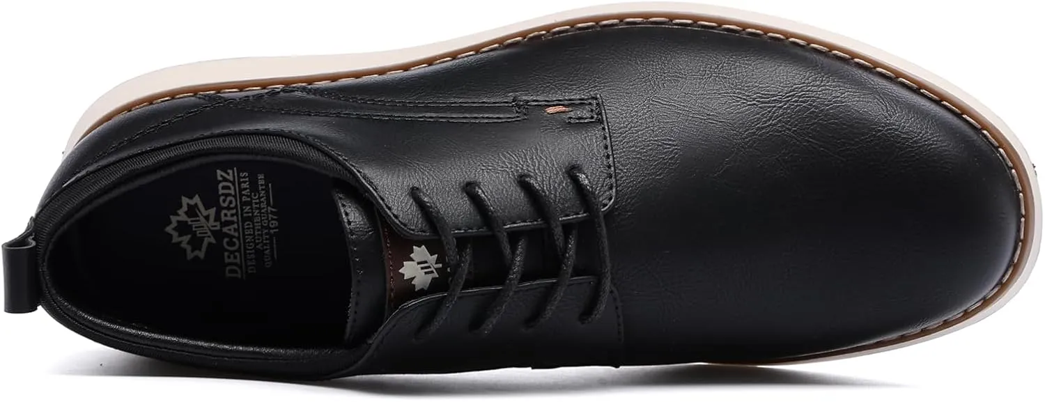 DECARSDZ Mens Dress Shoes Casual Oxford Shoes Business Formal Derby Sneakers Walking Shoe
