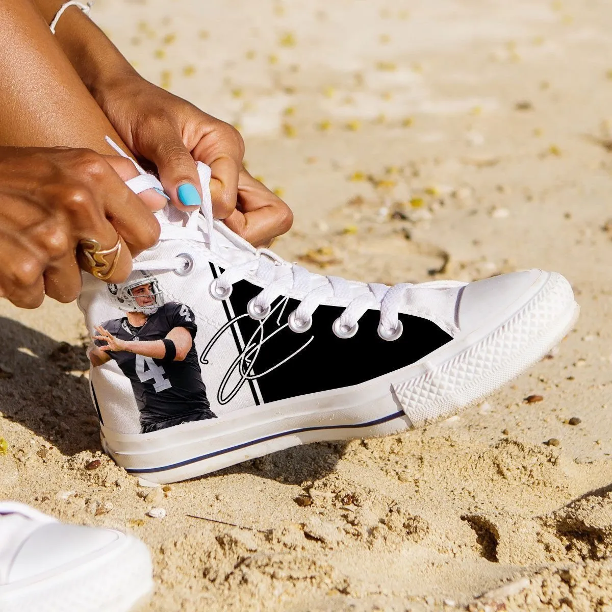 derek carr ladies high top sneakers
