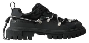 Dolce & Gabbana Portofino Black Leather Sneakers