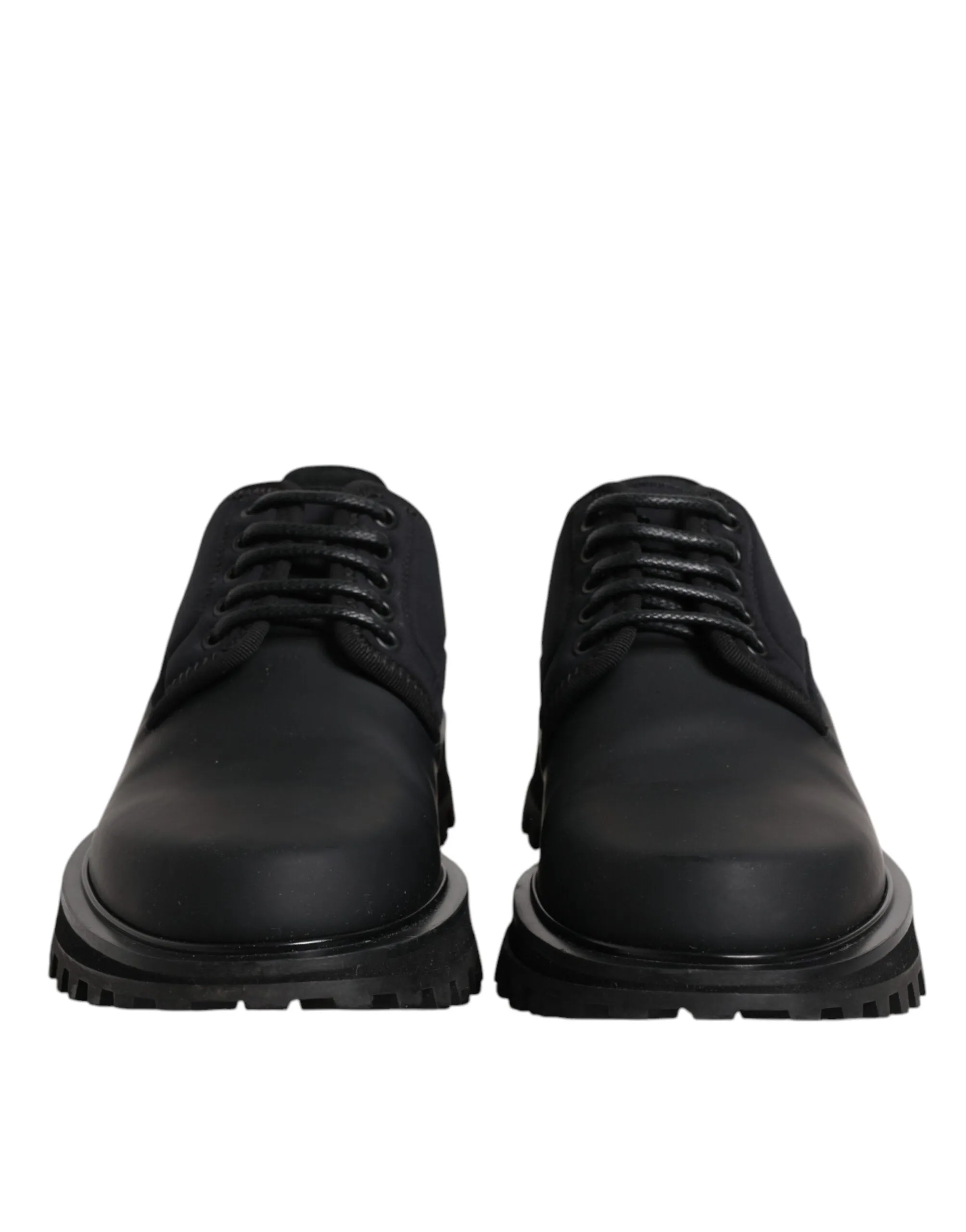 Dolce Lace Up Trekking Shoes Leather Gabbana Black Dress Exclusive products Best choice &